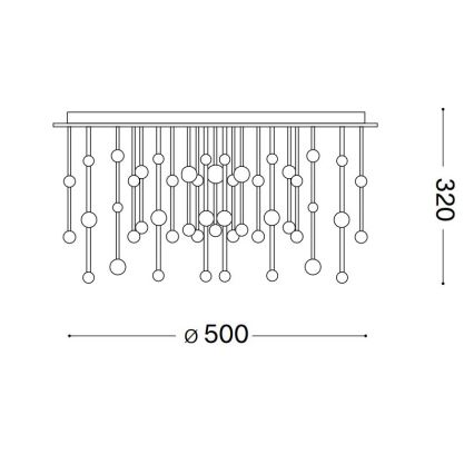Ideal Lux - LED Prigušivi nadgradni luster ARMONY LED/48W/230V CRI 90 pr. 50 cm bela