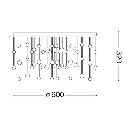 Ideal Lux - LED Prigušivi nadgradni luster ARMONY LED/56W/230V CRI 90 pr. 60 cm bela