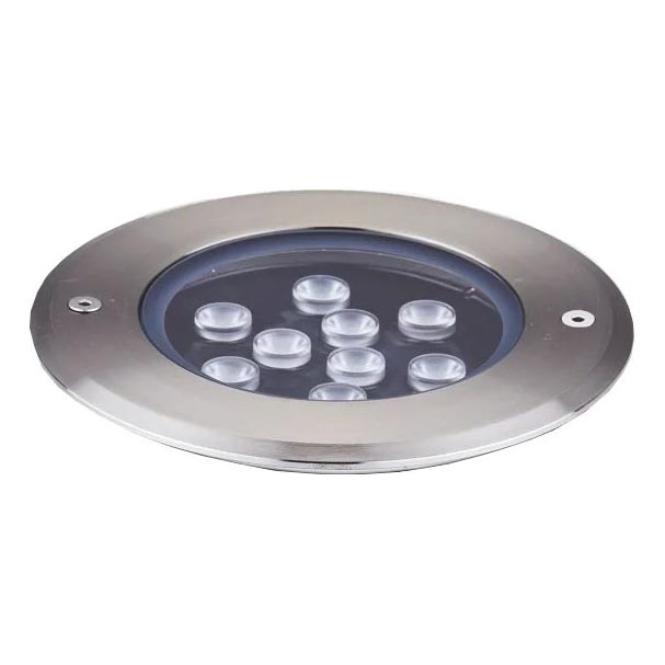 Ideal Lux - LED rasveta za kućni prilaz FLOOR LED/12W/230V pr. 14 cm CRI 90 IP67 sjajni krom