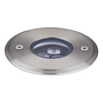 Ideal Lux - LED rasveta za kućni prilaz FLOOR LED/3W/230V pr. 9 cm CRI 90 IP67 sjajni krom