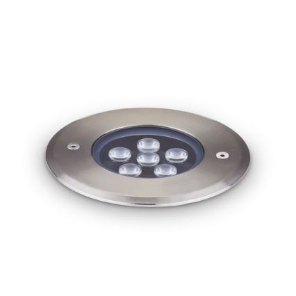 Ideal Lux - LED rasveta za kućni prilaz FLOOR LED/6W/230V pr. 12 cm CRI 90 IP67 sjajni krom