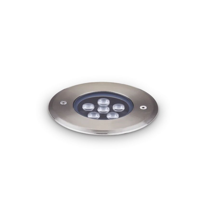 Ideal Lux - LED rasveta za kućni prilaz FLOOR LED/6W/230V pr. 12 cm CRI 90 IP67 sjajni krom