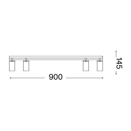 Ideal Lux - LED Reflektorska lampa PROFILO 4xGU10/7W/230V CRI 90 bela