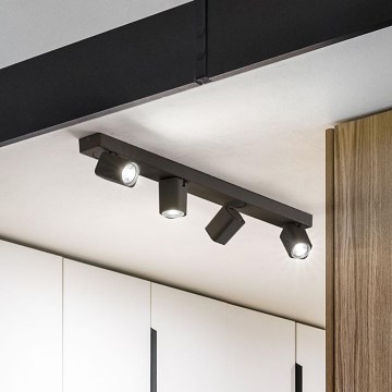 Ideal Lux - LED Reflektorska lampa RUDY 4xGU10/7W/230V CRI 90 crno