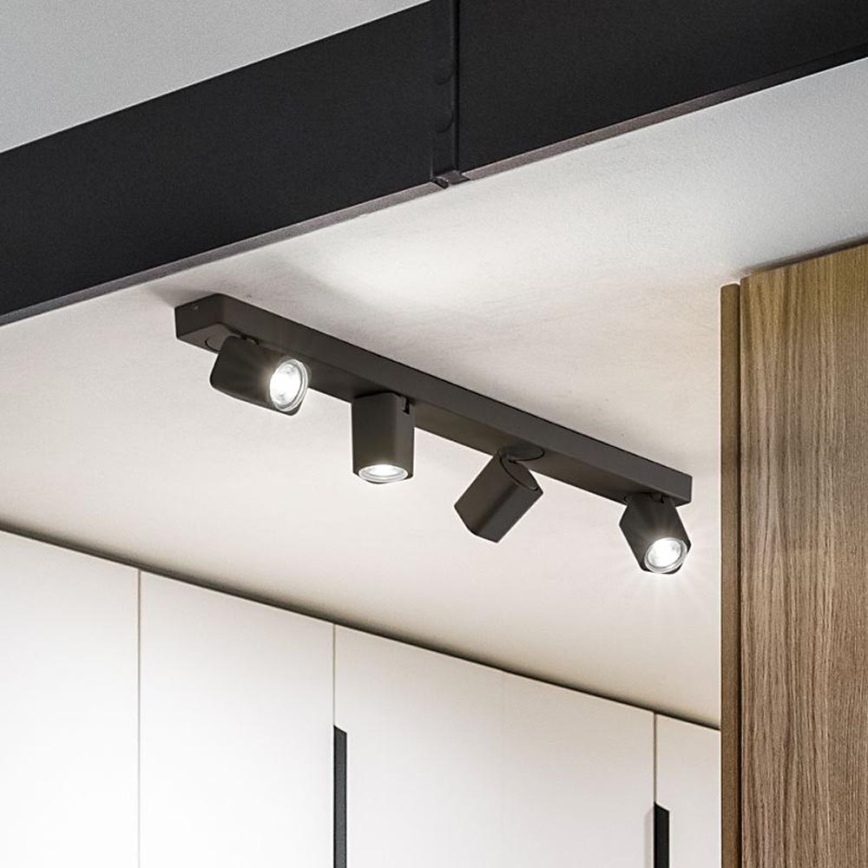 Ideal Lux - LED Reflektorska lampa RUDY 4xGU10/7W/230V CRI 90 crno