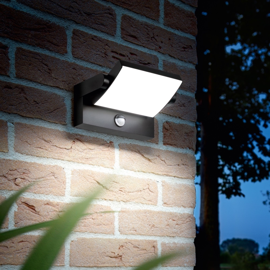 Ideal Lux - LED Zidno spoljašnje osvetljenje sa senzorom SWIPE LED/21W/230V CRI 90 IP54 crno