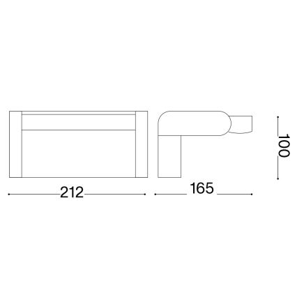 Ideal Lux - LED Zidno spoljašnje osvetljenje sa senzorom SWIPE LED/21W/230V CRI 90 IP54 crno