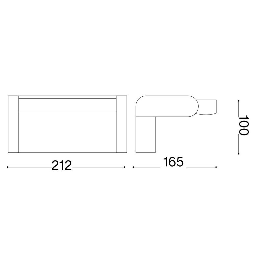 Ideal Lux - LED Zidno spoljašnje osvetljenje sa senzorom SWIPE LED/21W/230V CRI 90 IP54 crno