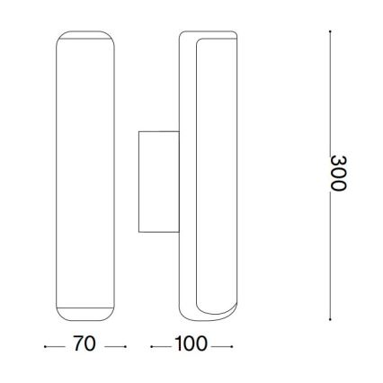 Ideal Lux - LED spoljašnje zidno svetlo ETERE LED/9,5W/230V 4000K CRI 90 IP44 braon