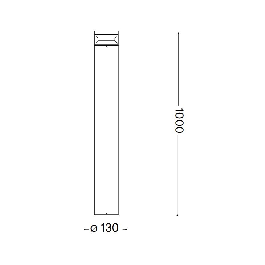 Ideal Lux - LED Spoljna lampa BOEING LED/14W/230V 100 cm CRI 90 IP65 crno
