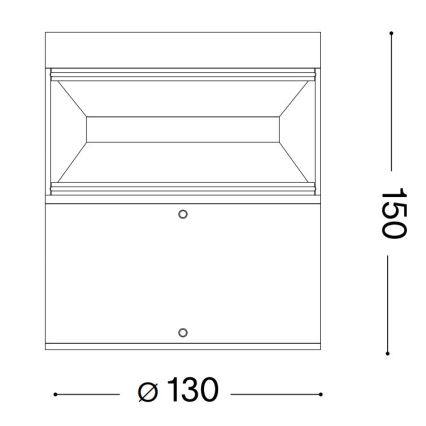 Ideal Lux - LED Spoljna lampa BOEING LED/14W/230V 15 cm CRI 90 IP65 crno