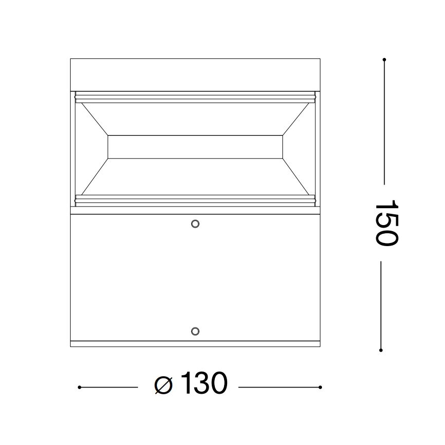 Ideal Lux - LED Spoljna lampa BOEING LED/14W/230V 15 cm CRI 90 IP65 crno