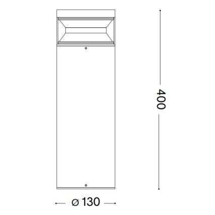 Ideal Lux - LED Spoljna lampa BOEING LED/14W/230V 40 cm CRI 90 IP65 crno