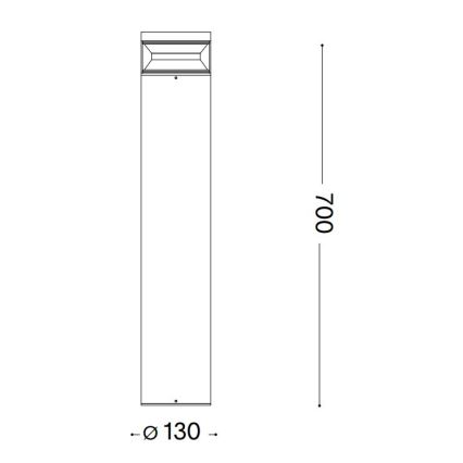 Ideal Lux - LED Spoljna lampa BOEING LED/14W/230V pr. 70 cm CRI 90 IP65 crno