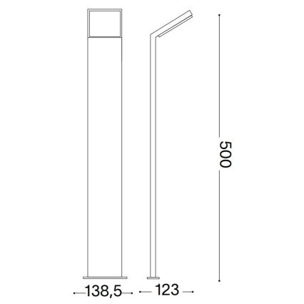 Ideal Lux - LED Spoljna lampa STYLE LED/8,5W/230V 4000K 50 cm CRI 90 IP54 braon