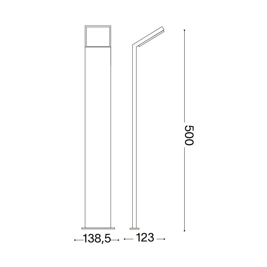 Ideal Lux - LED Spoljna lampa STYLE LED/8,5W/230V 4000K 50 cm CRI 90 IP54 braon