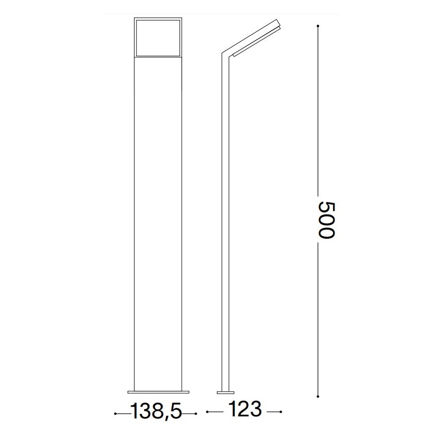 Ideal Lux - LED Spoljna lampa STYLE LED/8,5W/230V 3000K 50 cm CRI 90 IP54 antracit
