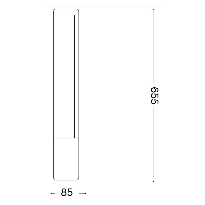 Ideal Lux - LED Spoljna lampa TIFONE LED/8,5W/230V 65,5 cm IP65 antracit