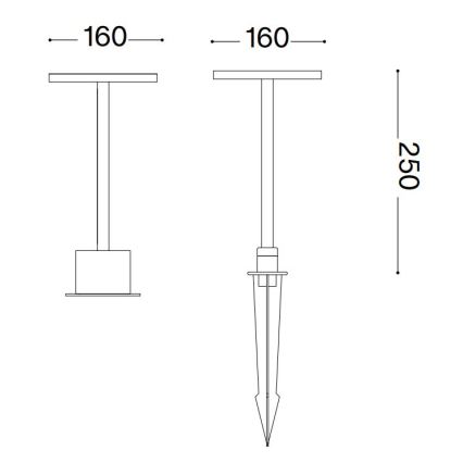 Ideal Lux - LED Spoljna lampa TOFFEE LED/11W/230V CRI 90 IP65 antracit