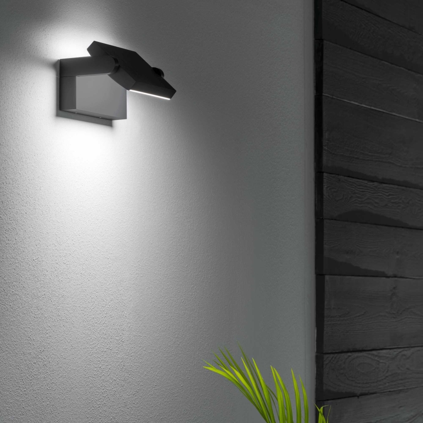 Ideal Lux - LED Spoljna zidna lampa SWIPE LED/21W/230V CRI 90 IP54 antracit