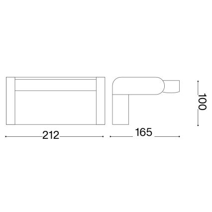 Ideal Lux - LED Spoljna zidna lampa SWIPE LED/21W/230V CRI 90 IP54 crno