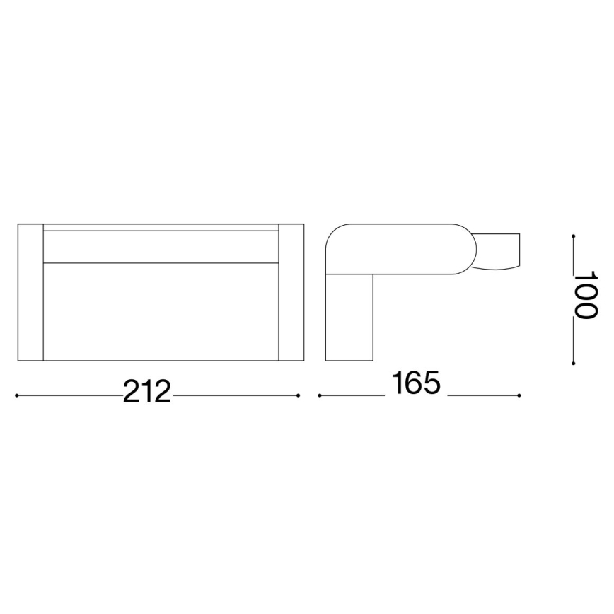 Ideal Lux - LED Spoljna zidna lampa SWIPE LED/21W/230V CRI 90 IP54 crno