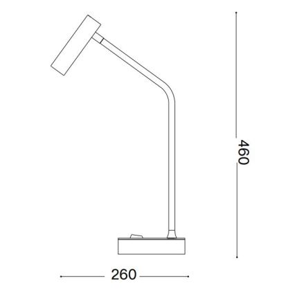 Ideal Lux - LED Stona lampa EASY LED/3,5W/230V CRI 90 mesing