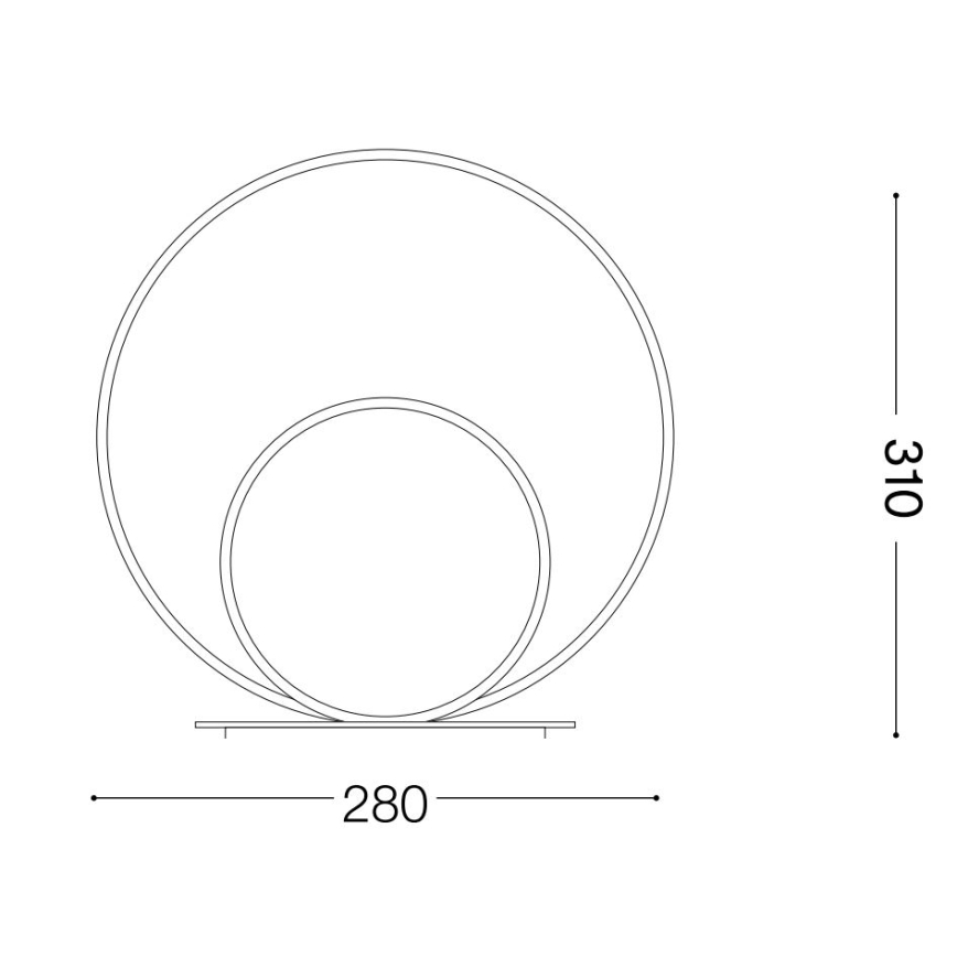 Ideal Lux - LED Stona lampa OZ LED/22W/230V CRI 90 crno