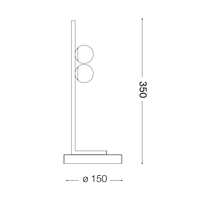 Ideal Lux - LED Stona lampa PING PONG 2xLED/3W/230V CRI 90 crno