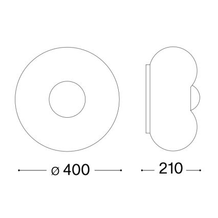 Ideal Lux - LED stropno svetlo ARIZONA 3xGX53/9W/230V, prečnik 40 cm, belo