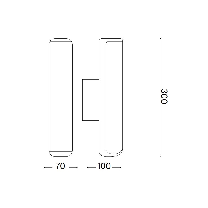 Ideal Lux - LED Spoljna zidna lampa ETERE LED/9,5W/230V 3000K CRI 90 IP44 crno