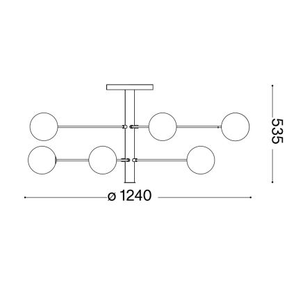Ideal Lux - LED Viseći luster COSMOPOLITAN 10xG9/3W/230V