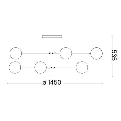 Ideal Lux - LED Viseći luster COSMOPOLITAN 12xG9/3W/230V