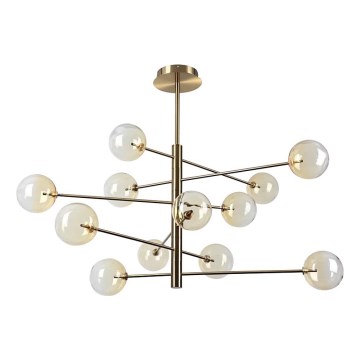 Ideal Lux - LED Viseći luster EQUINOXE 12xG4/2W/230V pr. 128,1 cm mesing/dimno