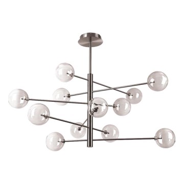 Ideal Lux - LED Viseći luster EQUINOXE 12xG4/2W/230V pr. 128,1 cm sjajni krom/prozirna