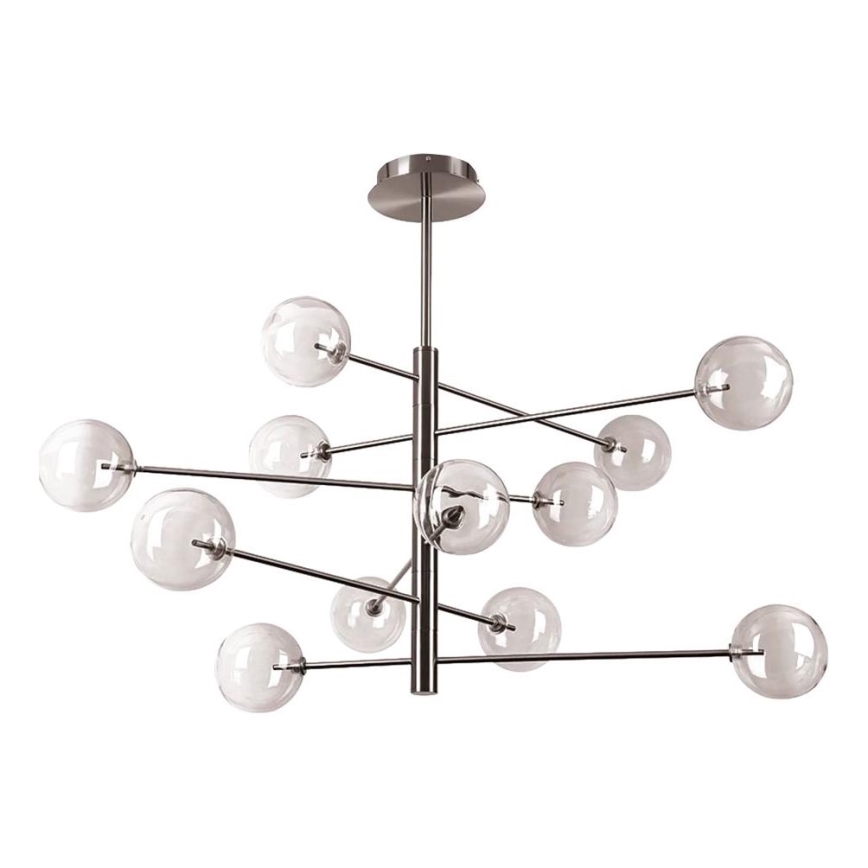 Ideal Lux - LED Viseći luster EQUINOXE 12xG4/2W/230V pr. 128,1 cm sjajni krom/prozirna