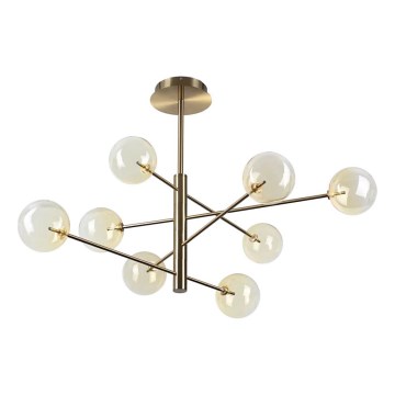 Ideal Lux - LED Viseći luster EQUINOXE 8xG4/2W/230V pr. 128 cm mesing/dimno