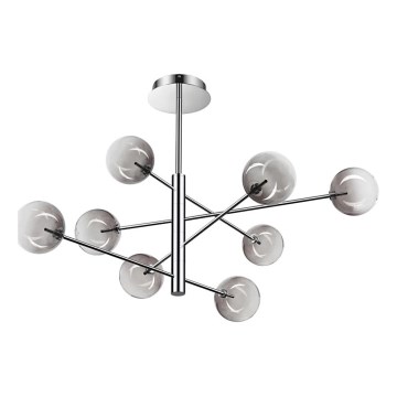 Ideal Lux - LED Viseći luster EQUINOXE 8xG4/2W/230V pr. 128 cm sjajni krom/dimno