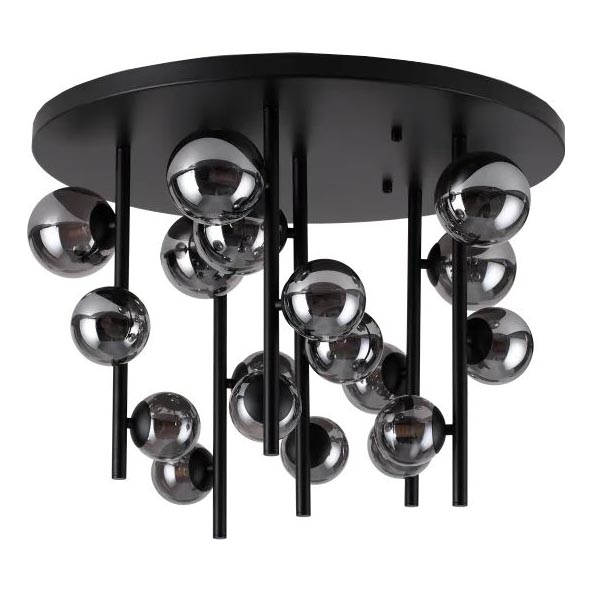 Ideal Lux - LED Viseći luster PERLAGE 18xG9/3W/230V pr. 70 cm crno/dimno