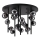 Ideal Lux - LED Viseći luster PERLAGE 18xG9/3W/230V pr. 70 cm crno/dimno