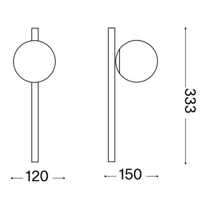 Ideal Lux - LED Zidna lampa BINOMIO 1xG9/3W/230V bela