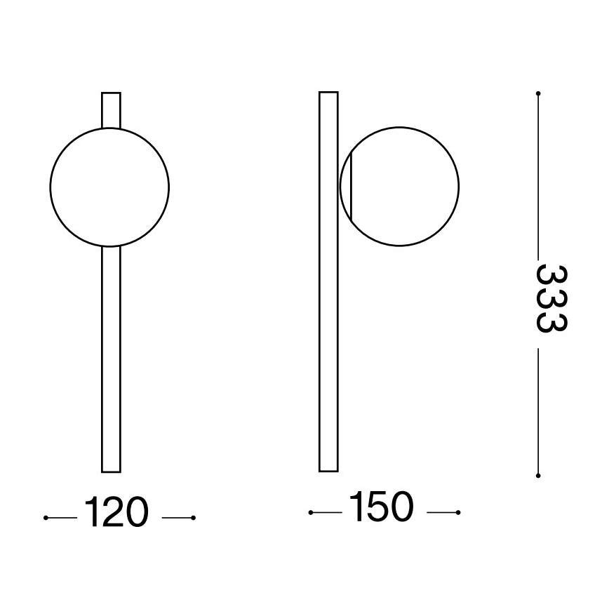 Ideal Lux - LED Zidna lampa BINOMIO 1xG9/3W/230V bela