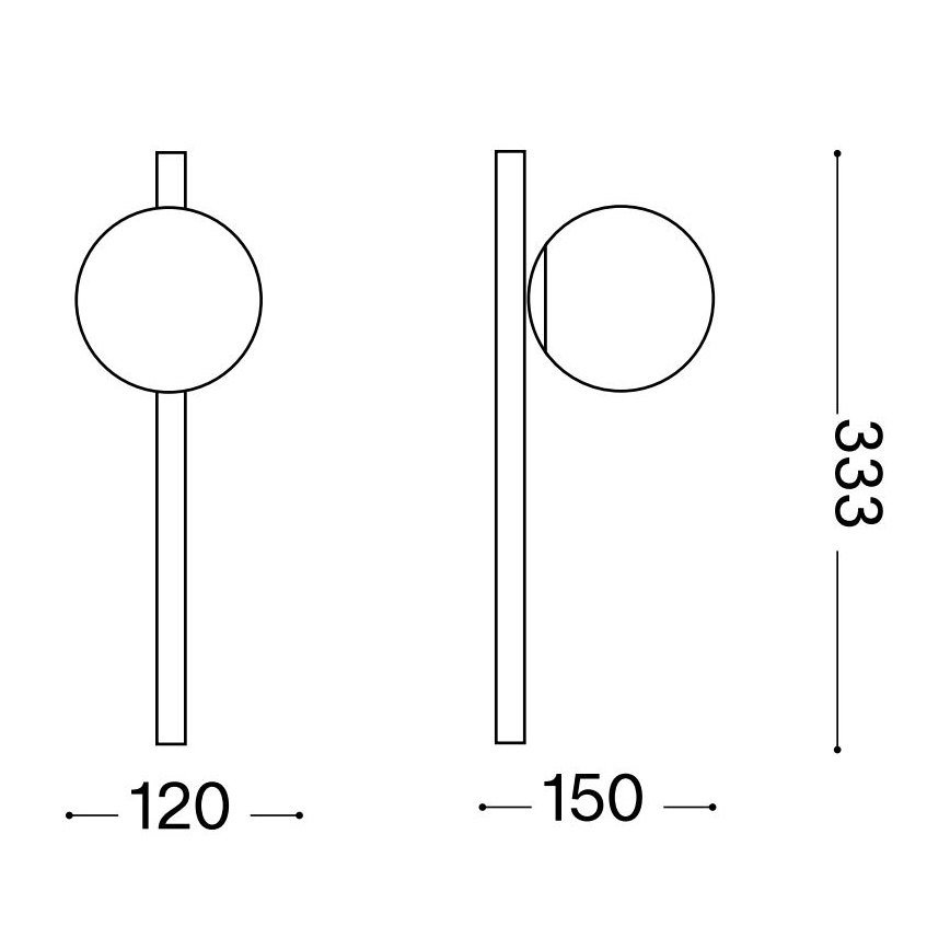Ideal Lux - LED Zidna lampa BINOMIO 1xG9/3W/230V crno