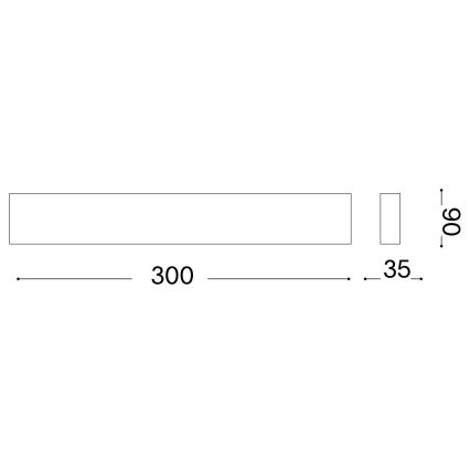 Ideal Lux - LED Zidna lampa DELTA LED/10W/230V 4000K 30 cm CRI 90 crno
