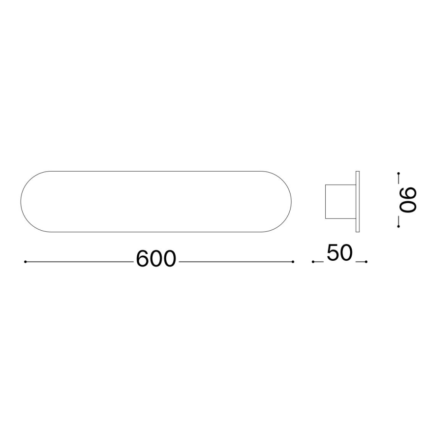 Ideal Lux - LED Zidna lampa ECHO LED/30W/230V 60 cm CRI 90 mesing