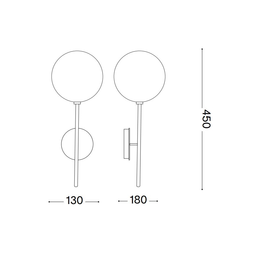 Ideal Lux - LED Zidna lampa EQUINOXE 1xG4/2W/230V mesing/dimno