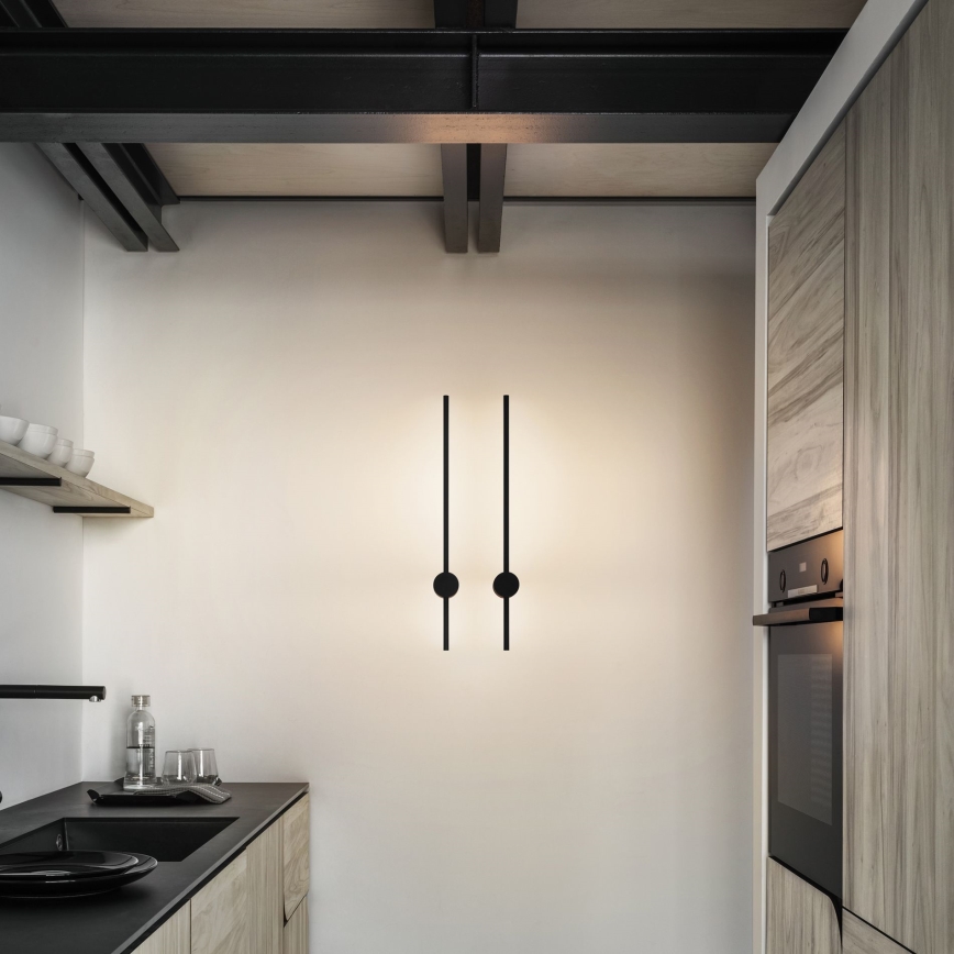 Ideal Lux - LED Zidna lampa ESSENCE LED/12W/230V 3000K 70 cm CRI 90 crno