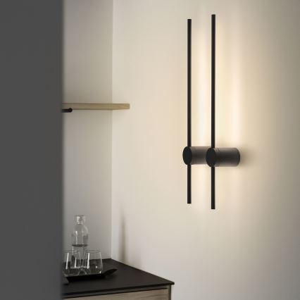 Ideal Lux - LED Zidna lampa ESSENCE LED/12W/230V 3000K 70 cm CRI 90 crno