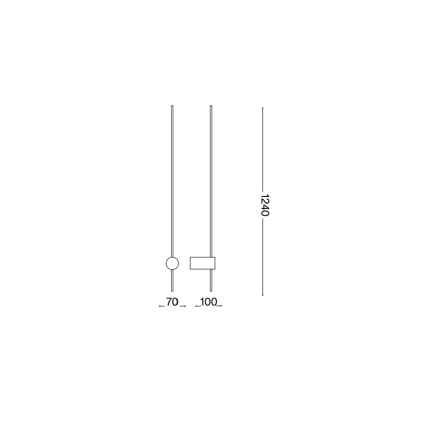 Ideal Lux - LED Zidna lampa ESSENCE LED/19W/230V 3000K 124 cm CRI 90 bela