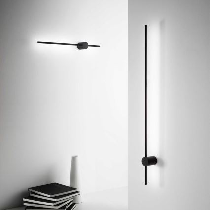 Ideal Lux - LED Zidna lampa ESSENCE LED/19W/230V 3000K 124 cm CRI 90 crno